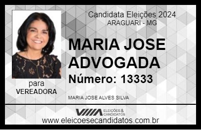 Candidato MARIA JOSE ADVOGADA 2024 - ARAGUARI - Eleições