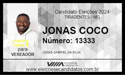 Candidato JONAS COCO 2024 - TIRADENTES - Eleições