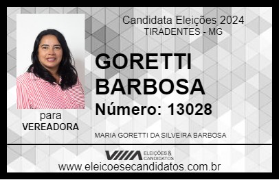 Candidato GORETTI BARBOSA 2024 - TIRADENTES - Eleições