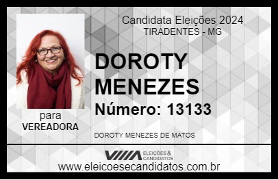 Candidato DOROTY MENEZES 2024 - TIRADENTES - Eleições