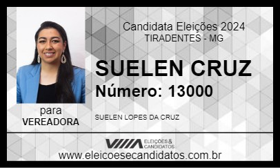 Candidato SUELEN CRUZ 2024 - TIRADENTES - Eleições