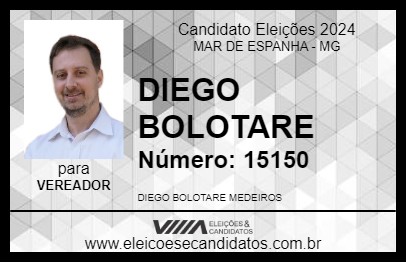 Candidato DIEGO BOLOTARE 2024 - MAR DE ESPANHA - Eleições