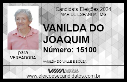 Candidato VANILDA DO JOAQUIM 2024 - MAR DE ESPANHA - Eleições