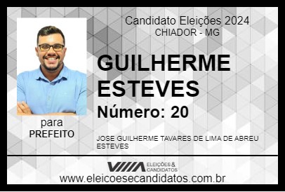 Candidato GUILHERME ESTEVES 2024 - CHIADOR - Eleições