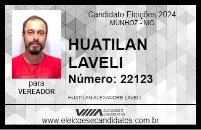 Candidato HUATILAN LAVELI 2024 - MUNHOZ - Eleições