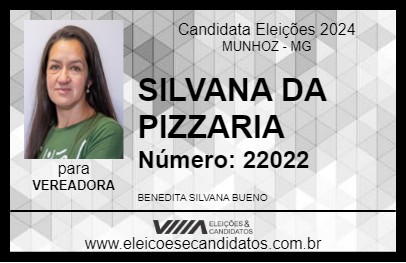 Candidato SILVANA DA PIZZARIA 2024 - MUNHOZ - Eleições