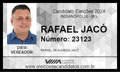 Candidato RAFAEL JACÓ 2024 - INDIANÓPOLIS - Eleições