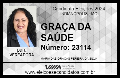 Candidato GRAÇA DA SAÚDE 2024 - INDIANÓPOLIS - Eleições