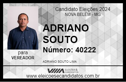 Candidato ADRIANO SOUTO 2024 - NOVA BELÉM - Eleições