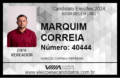 Candidato MARQUIM CORREIA 2024 - NOVA BELÉM - Eleições