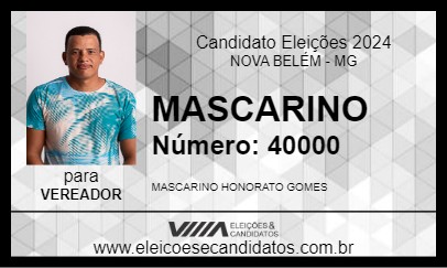 Candidato MASCARINO 2024 - NOVA BELÉM - Eleições