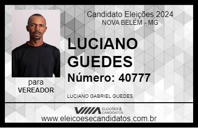 Candidato LUCIANO GUEDES 2024 - NOVA BELÉM - Eleições