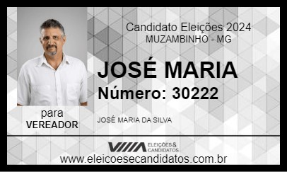 Candidato JOSÉ MARIA 2024 - MUZAMBINHO - Eleições