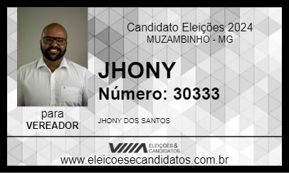 Candidato JHONY 2024 - MUZAMBINHO - Eleições