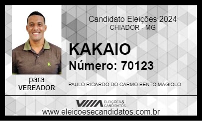 Candidato KAKAIO 2024 - CHIADOR - Eleições