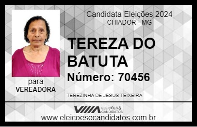 Candidato TEREZA DO BATUTA 2024 - CHIADOR - Eleições