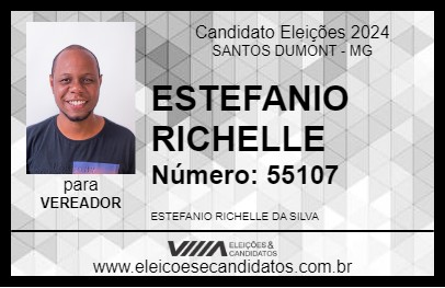 Candidato ESTEFANIO RICHELLE 2024 - SANTOS DUMONT - Eleições