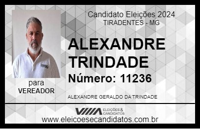 Candidato ALEXANDRE TRINDADE 2024 - TIRADENTES - Eleições