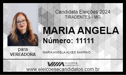 Candidato MARIA ANGELA 2024 - TIRADENTES - Eleições