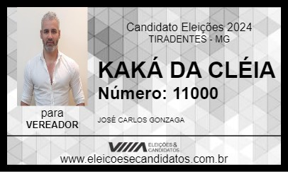 Candidato KAKÁ DA CLÉIA 2024 - TIRADENTES - Eleições