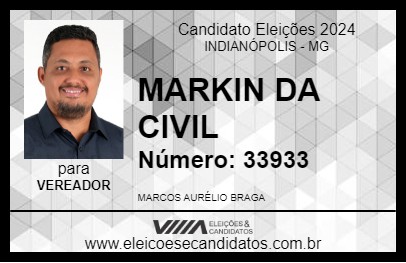 Candidato MARKIN DA CIVIL 2024 - INDIANÓPOLIS - Eleições