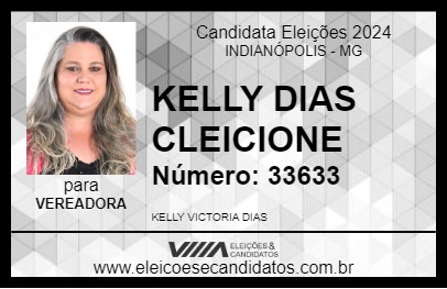 Candidato KELLY DIAS CLEICIONE 2024 - INDIANÓPOLIS - Eleições