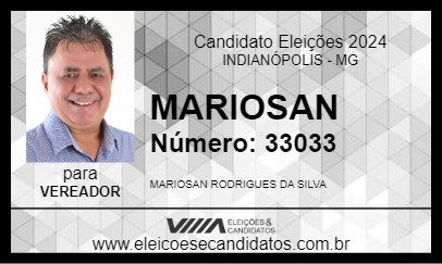 Candidato MARIOSAN 2024 - INDIANÓPOLIS - Eleições