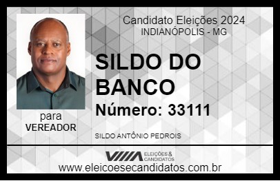 Candidato SILDO DO BANCO 2024 - INDIANÓPOLIS - Eleições