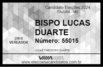 Candidato BISPO LUCAS DUARTE 2024 - ITAJUBÁ - Eleições