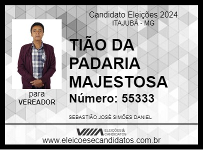 Candidato TIÃO DA PADARIA MAJESTOSA 2024 - ITAJUBÁ - Eleições