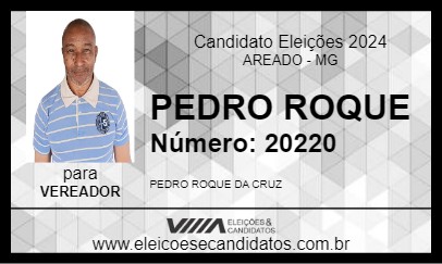 Candidato PEDRO ROQUE 2024 - AREADO - Eleições