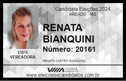 Candidato RENATA BIANQUINI 2024 - AREADO - Eleições