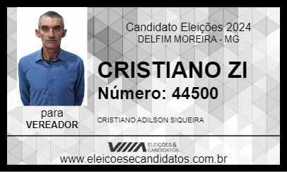 Candidato CRISTIANO ZI 2024 - DELFIM MOREIRA - Eleições