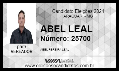 Candidato ABEL LEAL 2024 - ARAGUARI - Eleições