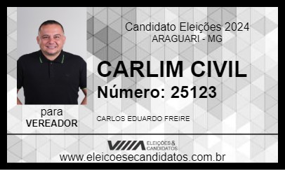 Candidato CARLIM CIVIL 2024 - ARAGUARI - Eleições