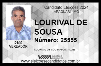 Candidato LOURIVAL DE SOUSA 2024 - ARAGUARI - Eleições