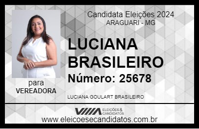 Candidato LUCIANA BRASILEIRO 2024 - ARAGUARI - Eleições