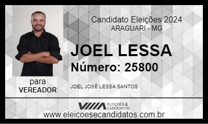 Candidato JOEL LESSA 2024 - ARAGUARI - Eleições