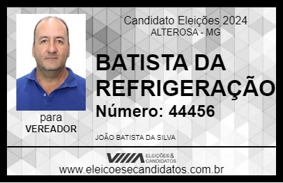 Candidato BATISTA DA REFRIGERAÇÃO 2024 - ALTEROSA - Eleições