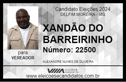 Candidato XANDÃO DO BARREIRINHO 2024 - DELFIM MOREIRA - Eleições