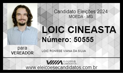 Candidato LOIC CINEASTA 2024 - MOEDA - Eleições