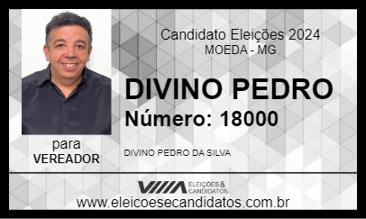 Candidato DIVINO PEDRO 2024 - MOEDA - Eleições