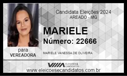 Candidato MARIELE 2024 - AREADO - Eleições