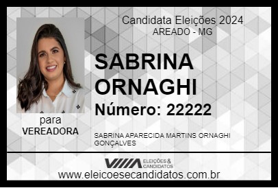 Candidato SABRINA ORNAGHI 2024 - AREADO - Eleições