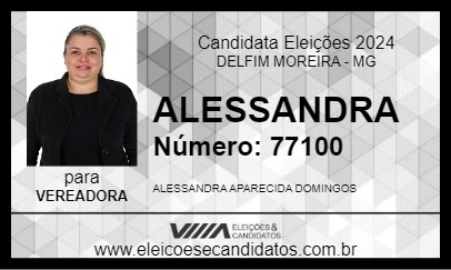 Candidato ALESSANDRA 2024 - DELFIM MOREIRA - Eleições