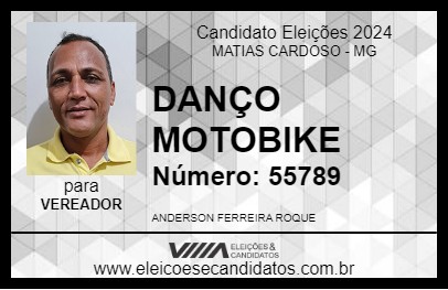 Candidato DANÇO MOTOBIKE 2024 - MATIAS CARDOSO - Eleições