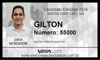 Candidato GILTON 2024 - MATIAS CARDOSO - Eleições