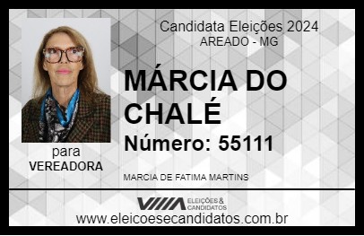 Candidato MÁRCIA DO CHALÉ 2024 - AREADO - Eleições