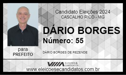 Candidato DÁRIO BORGES 2024 - CASCALHO RICO - Eleições