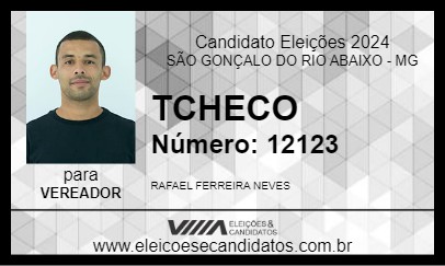 Candidato TCHECO 2024 - SÃO GONÇALO DO RIO ABAIXO - Eleições